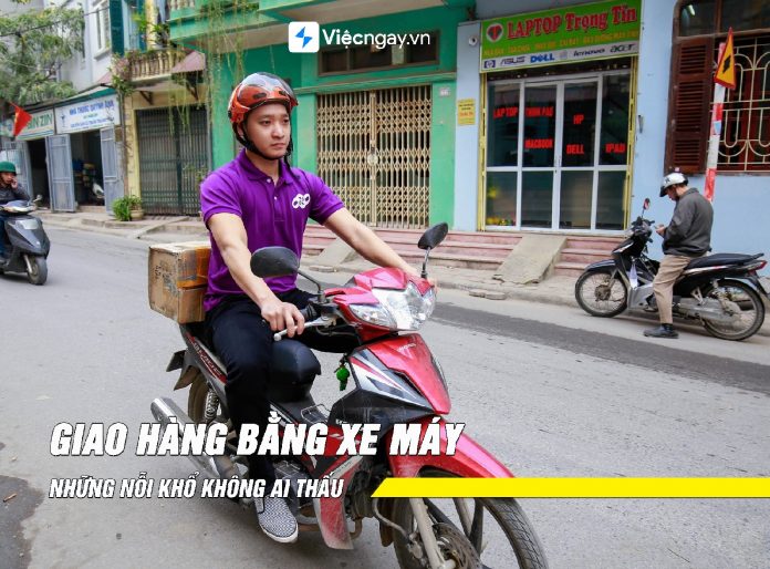 giao hàng bằng xe máy